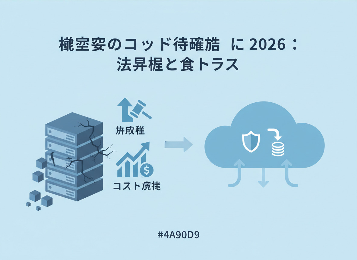 2026年クラウド移行の必要性:法改正とコスト危機